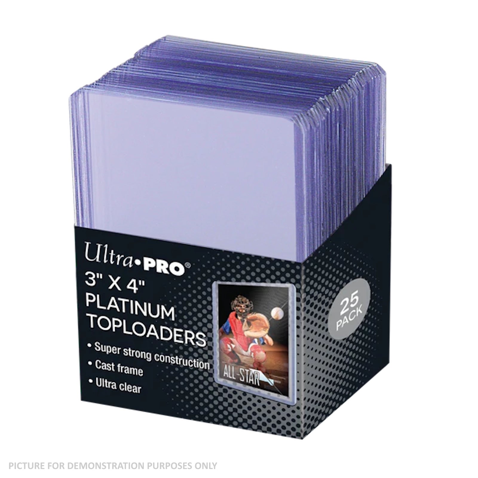 Ultra Pro Ultra Clear Platinum Toploaders 3" X 4" - PACK OF 25